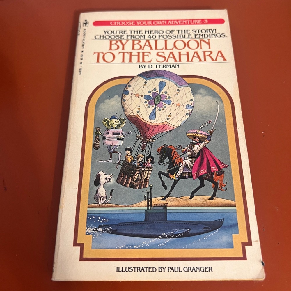 By Balloon to the Sahara Choose Your Own Adventure Terman Bantam 1980 Vintage